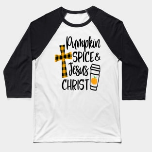 Pumpkin Spice Jesus Christ Baseball T-Shirt